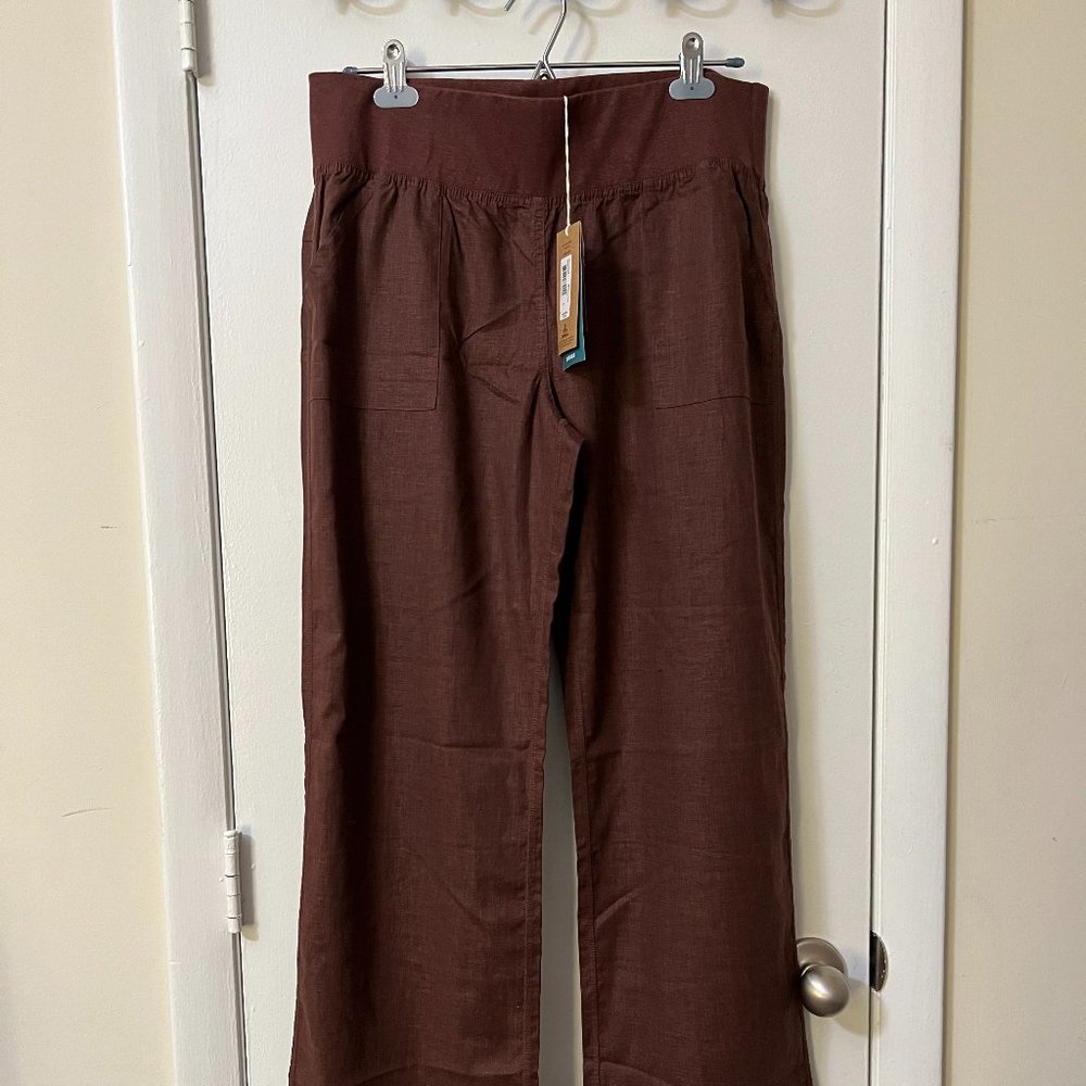 NWT New! Prana wide leg pants — Hemp blend — Large — Redwood
